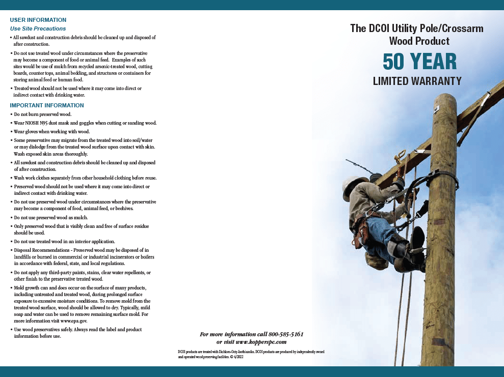 DCOI Pole & Crossarm Warranty